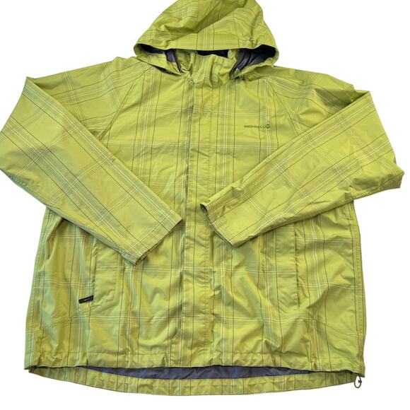Merrell opti-shell Rain Jacket Windbreaker Lime Green men’s size XXL - Picture 1 of 10
